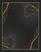 Modern Gold Swirl Abstract Rug