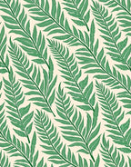 Emerald Green Fern Frond Lattice Rug