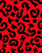 Abstract Black Bold Quirky Design Rug