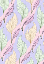 Pastel Feather Pattern Rug