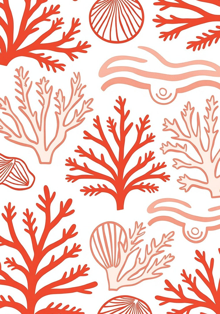 Coral Reef Abstract Pattern Rug