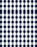 Classic Blue White Plaid Design Rug