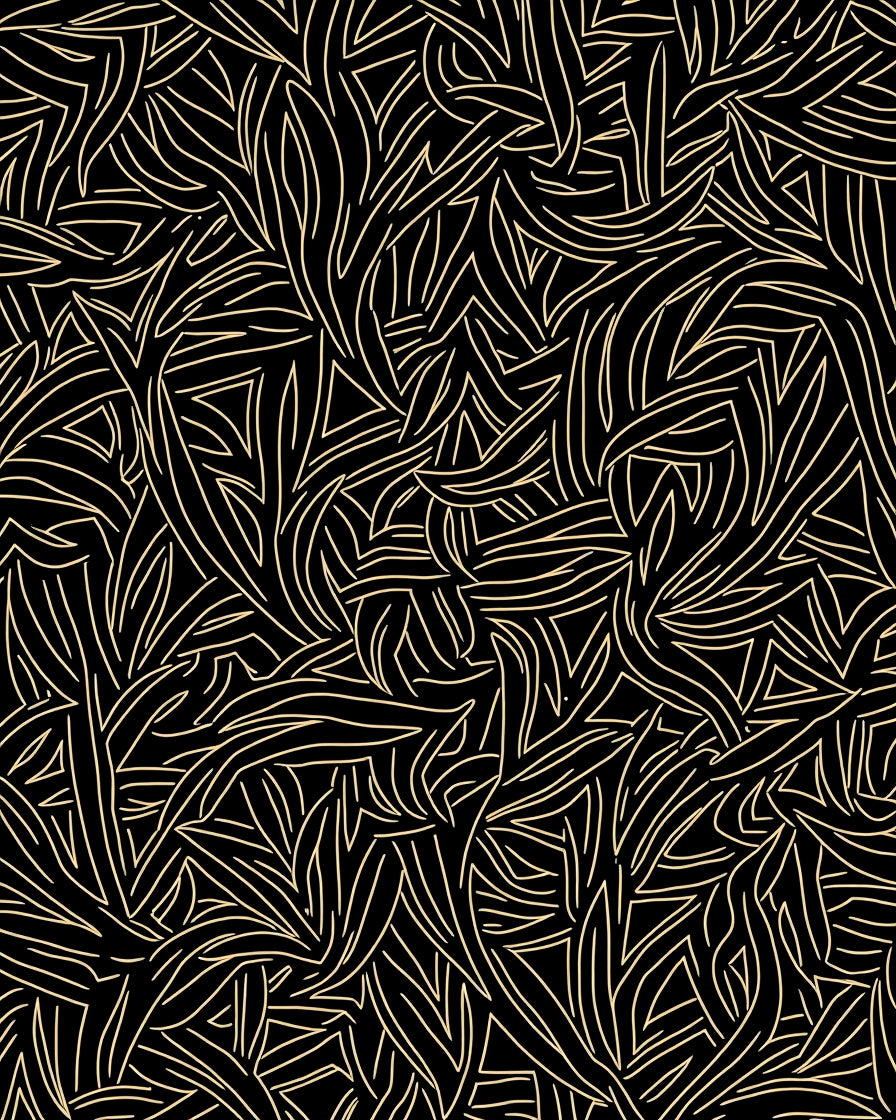 Black Gold Abstract Woven Pattern Rug