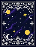 Celestial Night Sky Pattern Rug