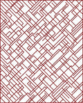 Abstract Geometric Red Lines Pattern Rug