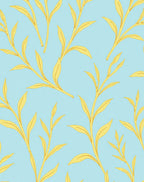 Textured Golden Twig Pattern Rug