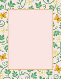 Pink Floral Butterfly Patterned Rug