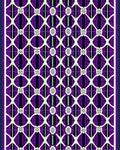 Geometric Lattice Pattern With Purple Accents Rug