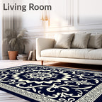 Intricate Floral Mandala Pattern Rug