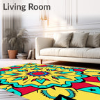 Radiant Starburst Geometric Pattern Rug