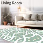 Gentle Waves and Dots Design Rug