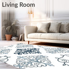 Classic Floral Damask Design Rug