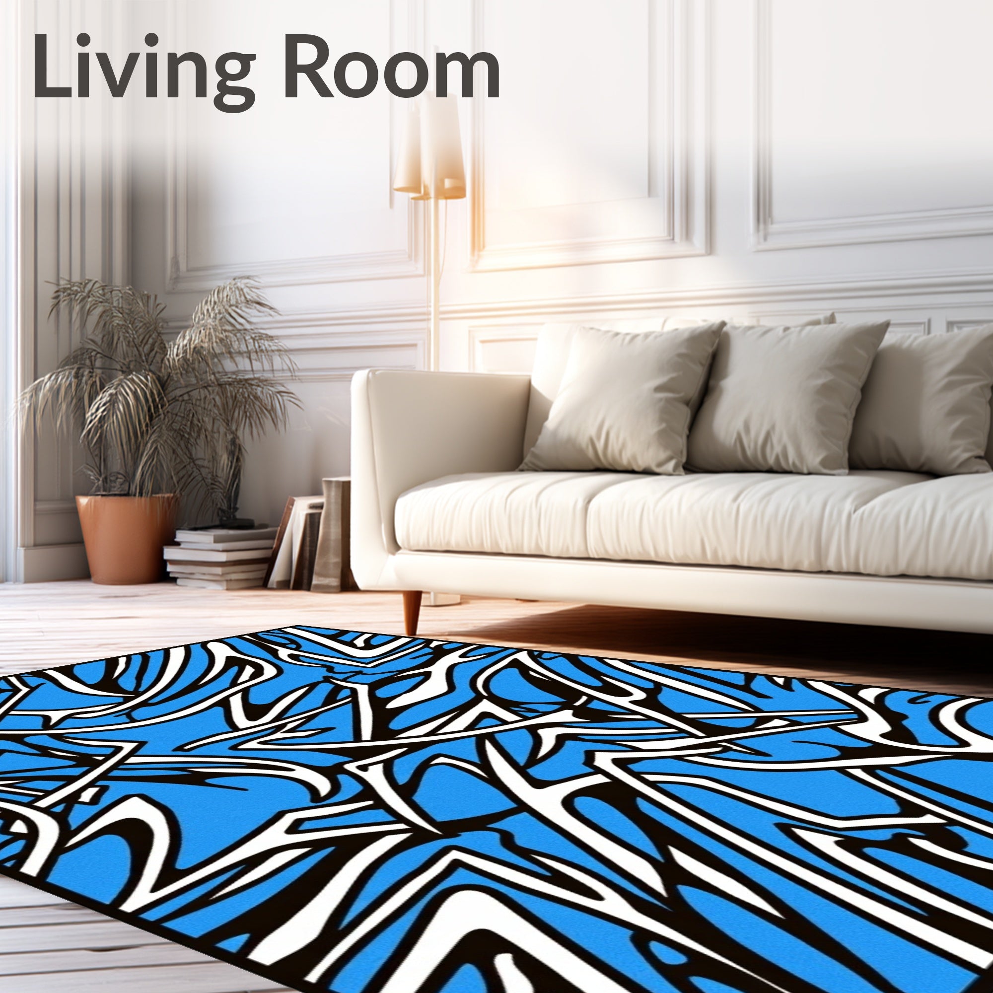 Dynamic Abstract Graphic Flow Rug