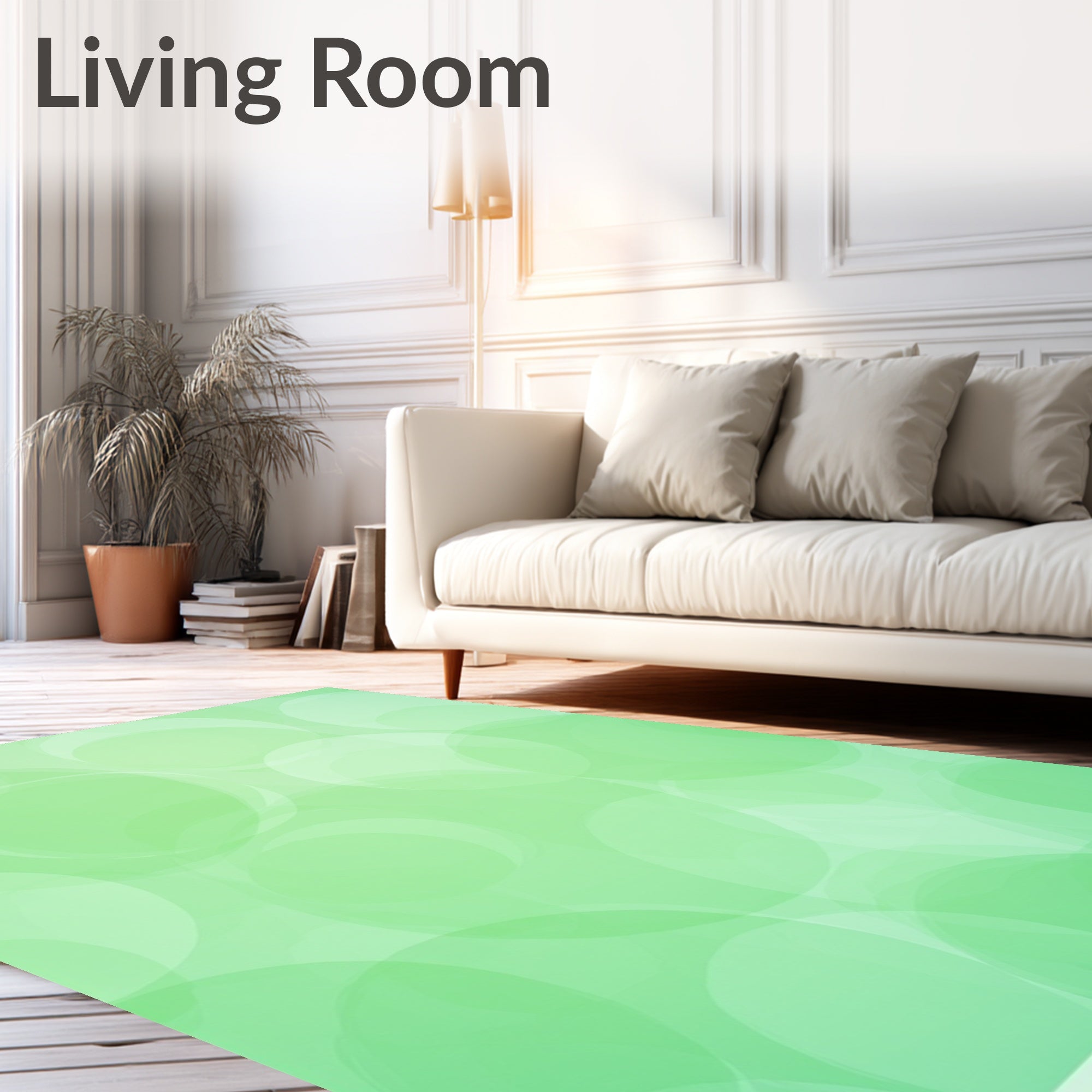 Gradient Circles Soft Pattern Rug