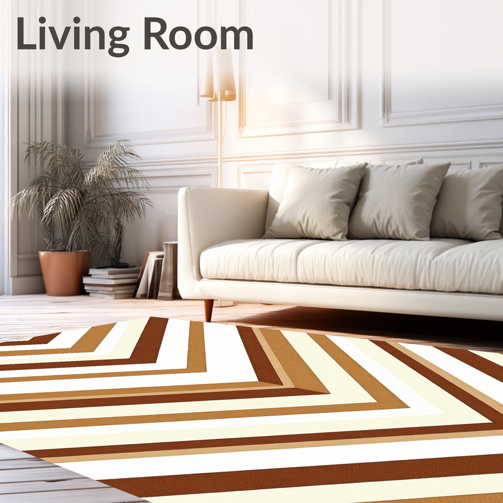 Chevron Stripe Warm Tones Rug