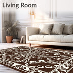 Ornate Floral Arabesque Pattern Rug