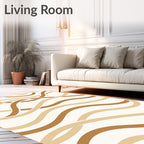 Intertwined Wavy Stripes Pattern Rug