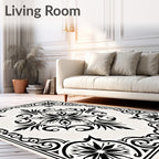 Vintage Floral Symmetry Pattern Rug