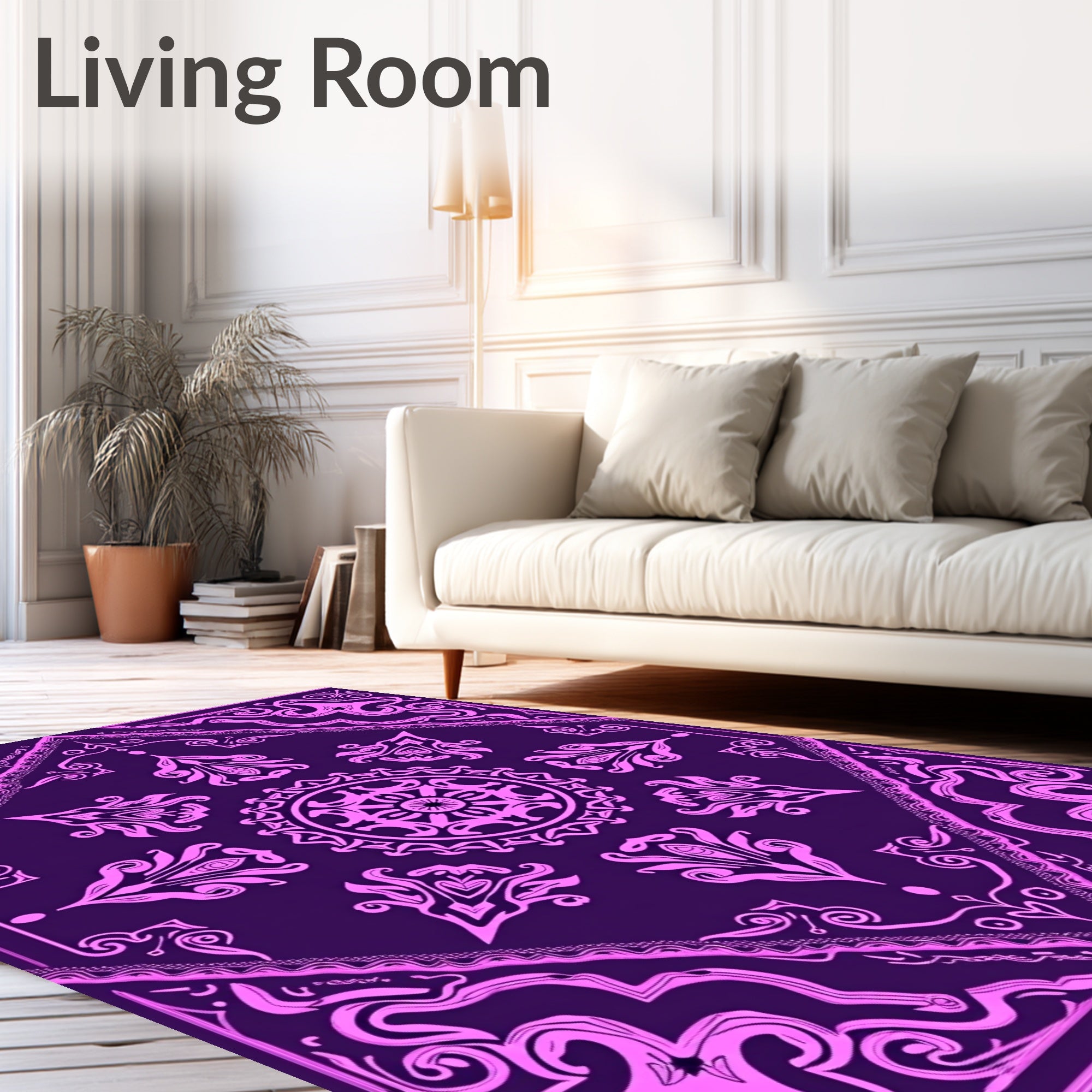 Elegant Floral Patterned Design Rug