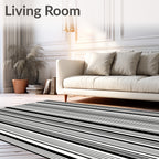 Vertical Line Patterned Design Rug