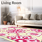 Radiant Floral Medallion Pattern Rug