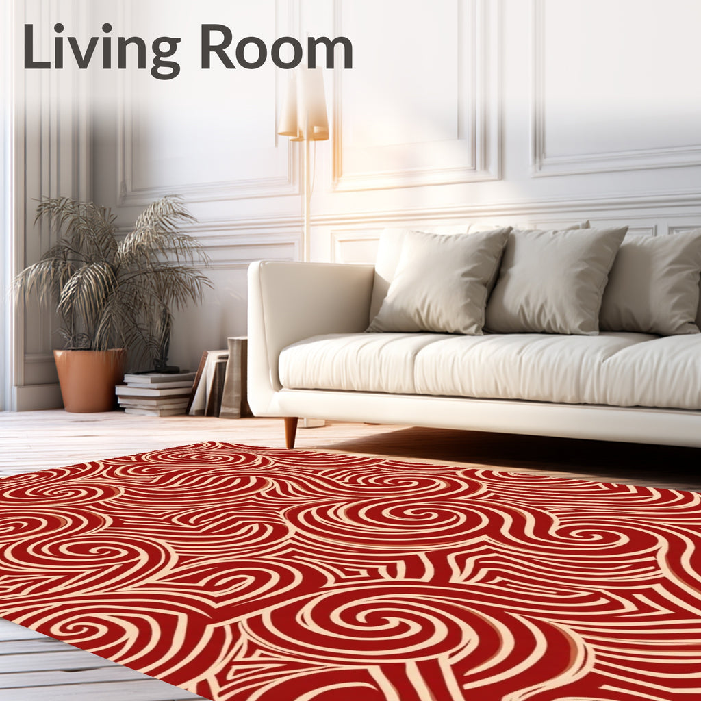 Bold Swirls With Light Accents Design Rug