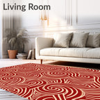 Bold Swirls With Light Accents Design Rug