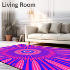 Radiating Flower Shape Pattern Rug