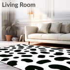 Black Spot Pattern Design Rug