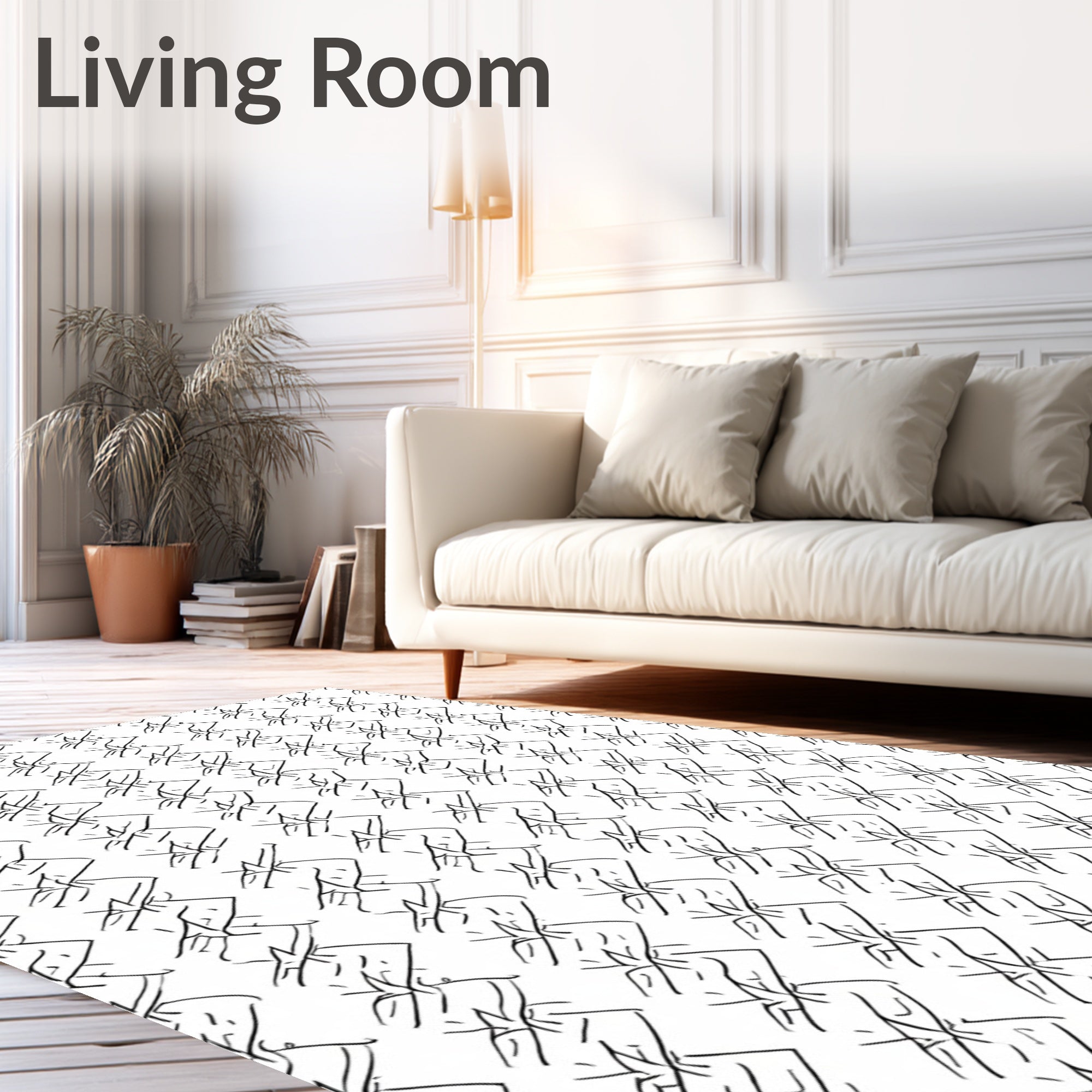 Abstract Woven Diamond Pattern Rug