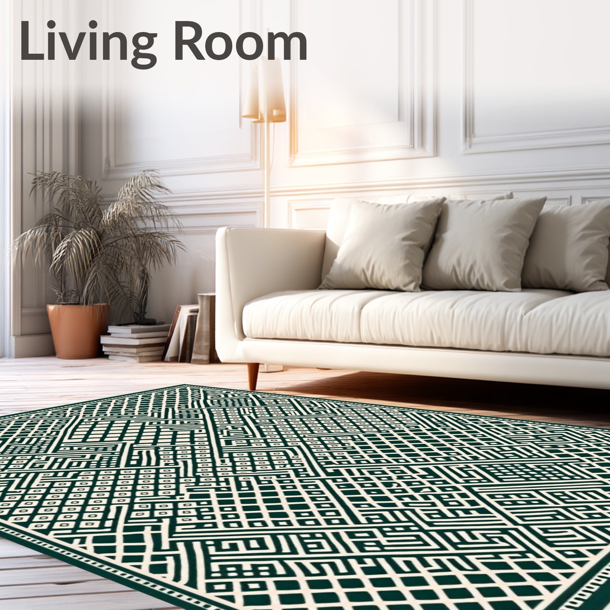 Geometric Maze Pattern Rug