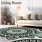 Intricate Floral Mandala Pattern Rug