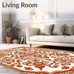Ornate Floral Arabesque Design Rug