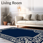 Classic Floral Scrollwork Design Rug