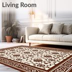 Ornate Floral Vines Pattern Rug