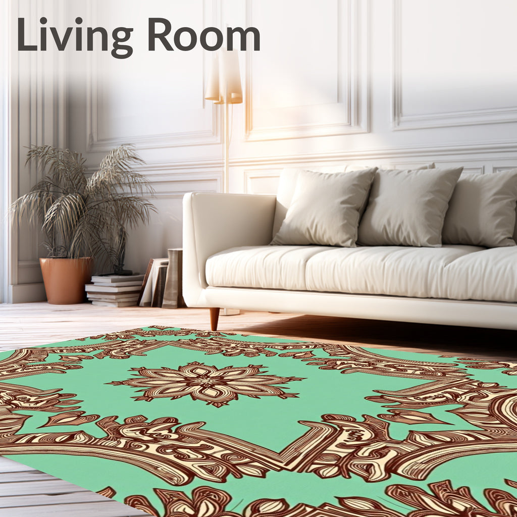 Ornate Floral Symmetry medallion Rug