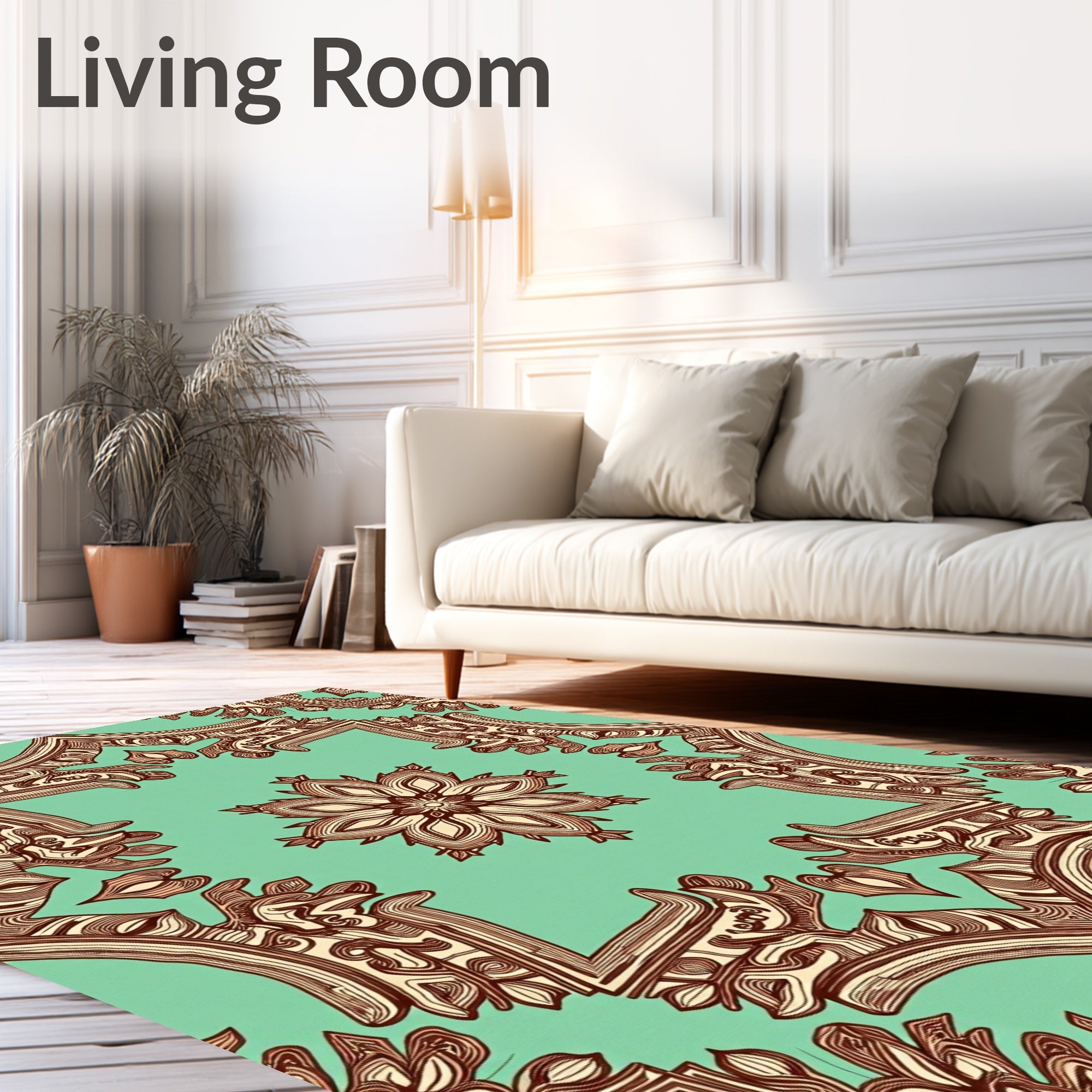 Ornate Floral Symmetry medallion Rug
