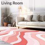 Coral Waves Pattern Rug