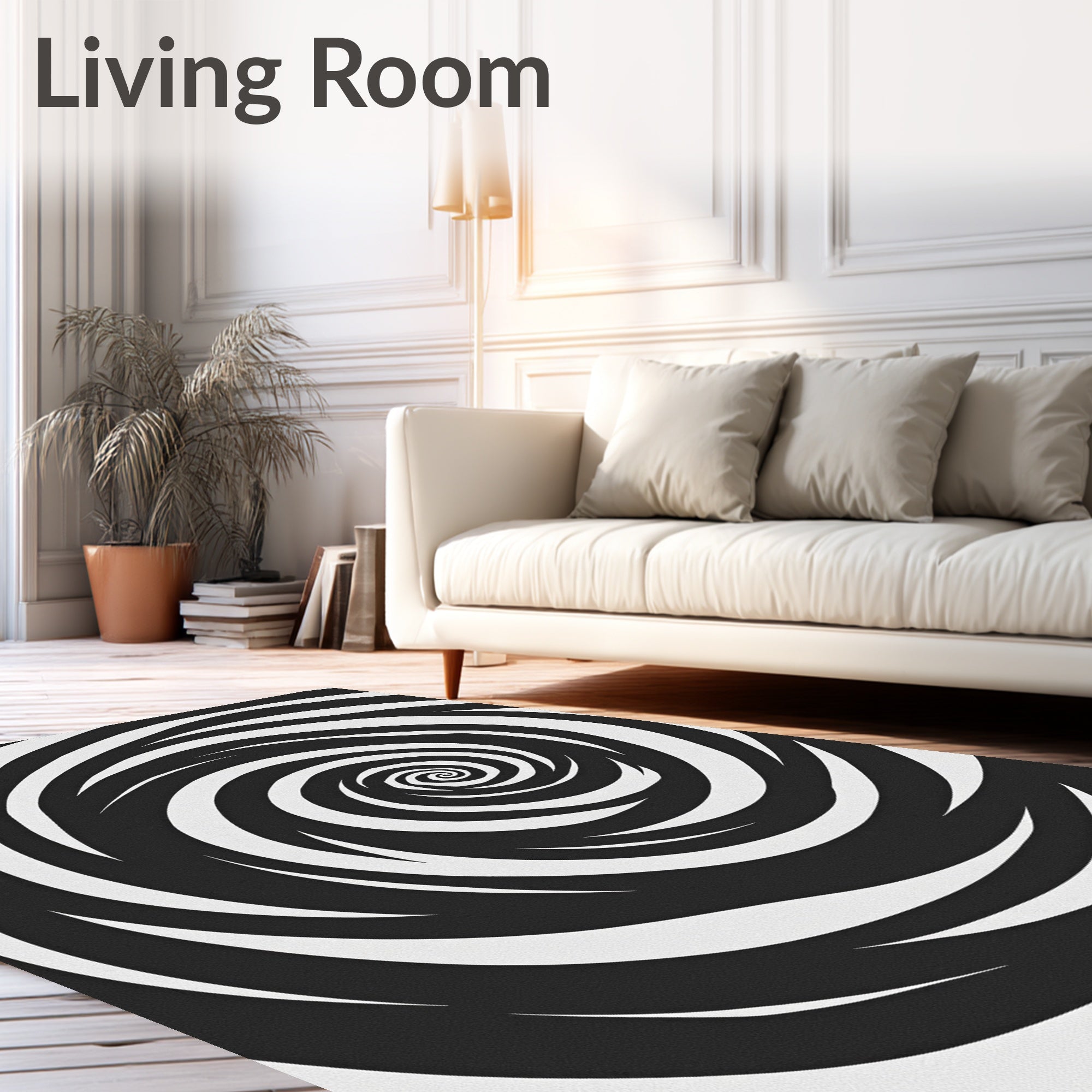 Abstract Swirl Pattern Rug