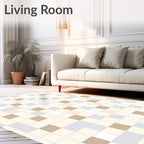 Checkerboard Pattern Modern Pastel Squares Rug
