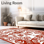 Intricate Floral Medallion Pattern Rug