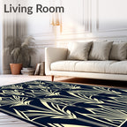 Art Deco Floral Pattern Design Rug