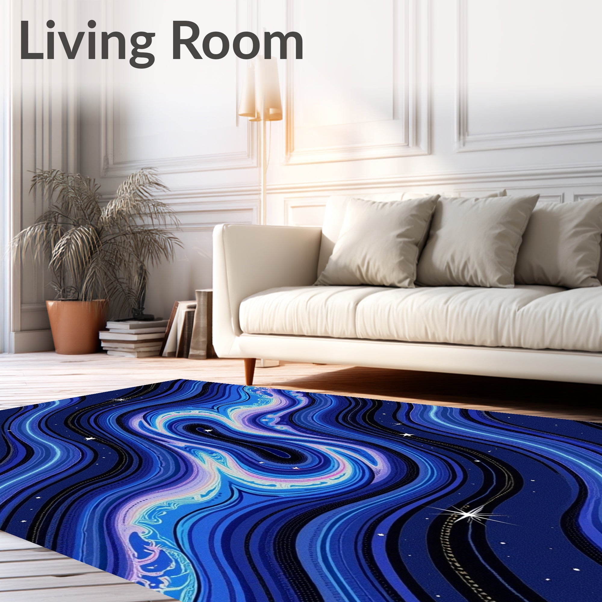 Cosmic Swirl Aura Pattern Rug