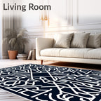 Abstract Geometric Line Art Rug