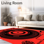 Concentric Circles Music Pattern Rug