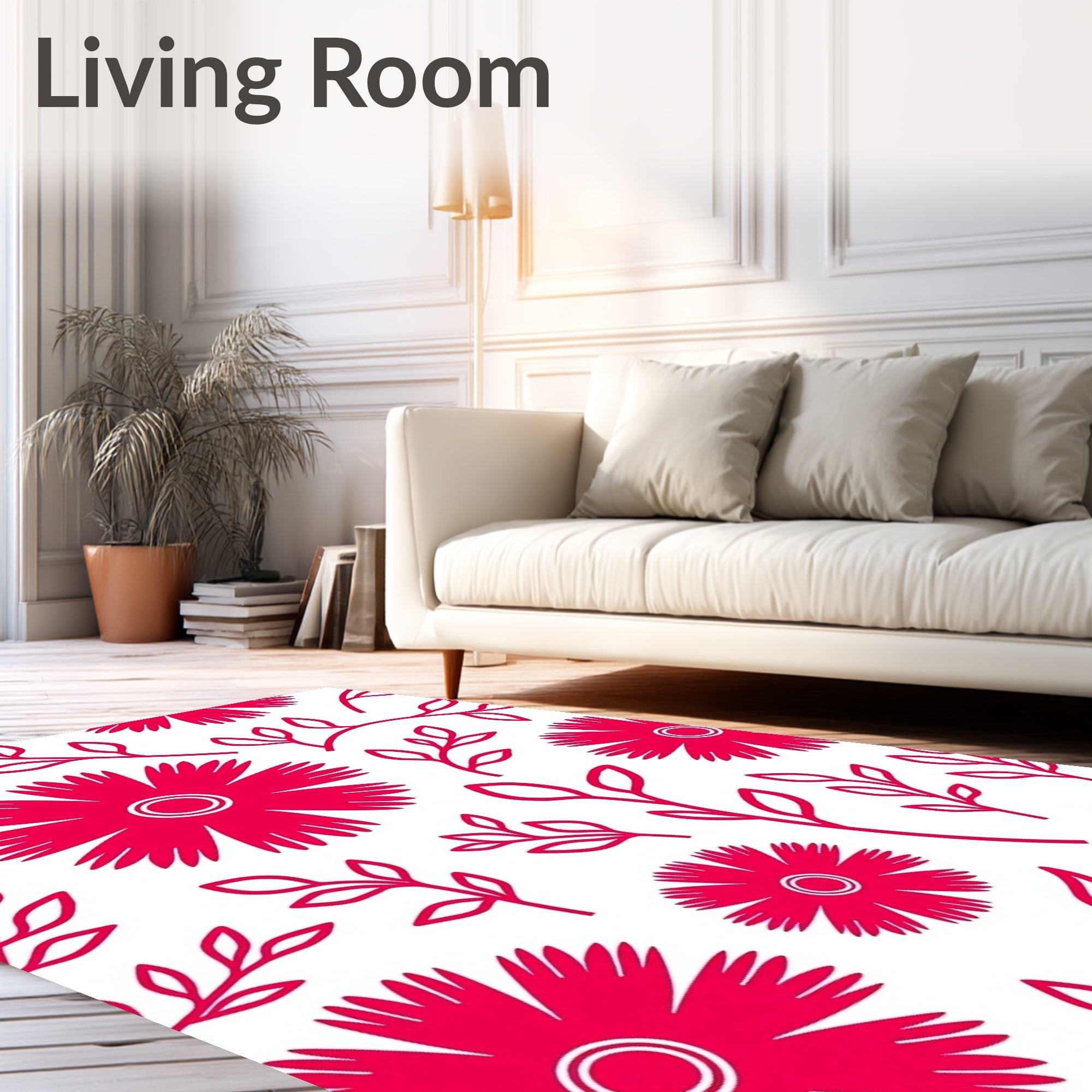 Modern Floral Vine Pattern Rug