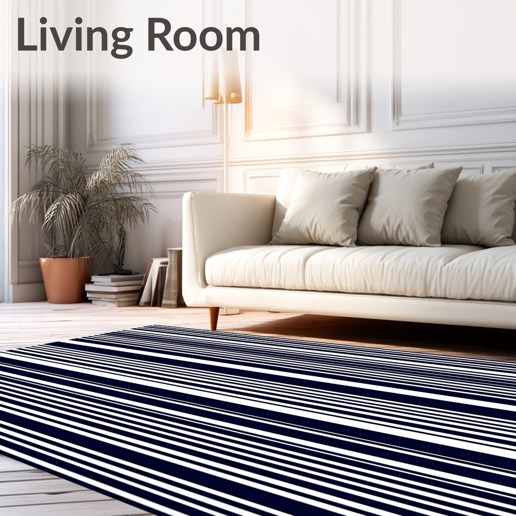 Classic Minimalist Stripe Design Rug
