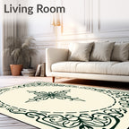 Ornate Floral Border Design Rug