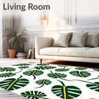 Tropical Leaf Pattern Rug