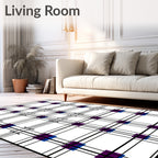 Bold Plaid Squares Graphic Rug